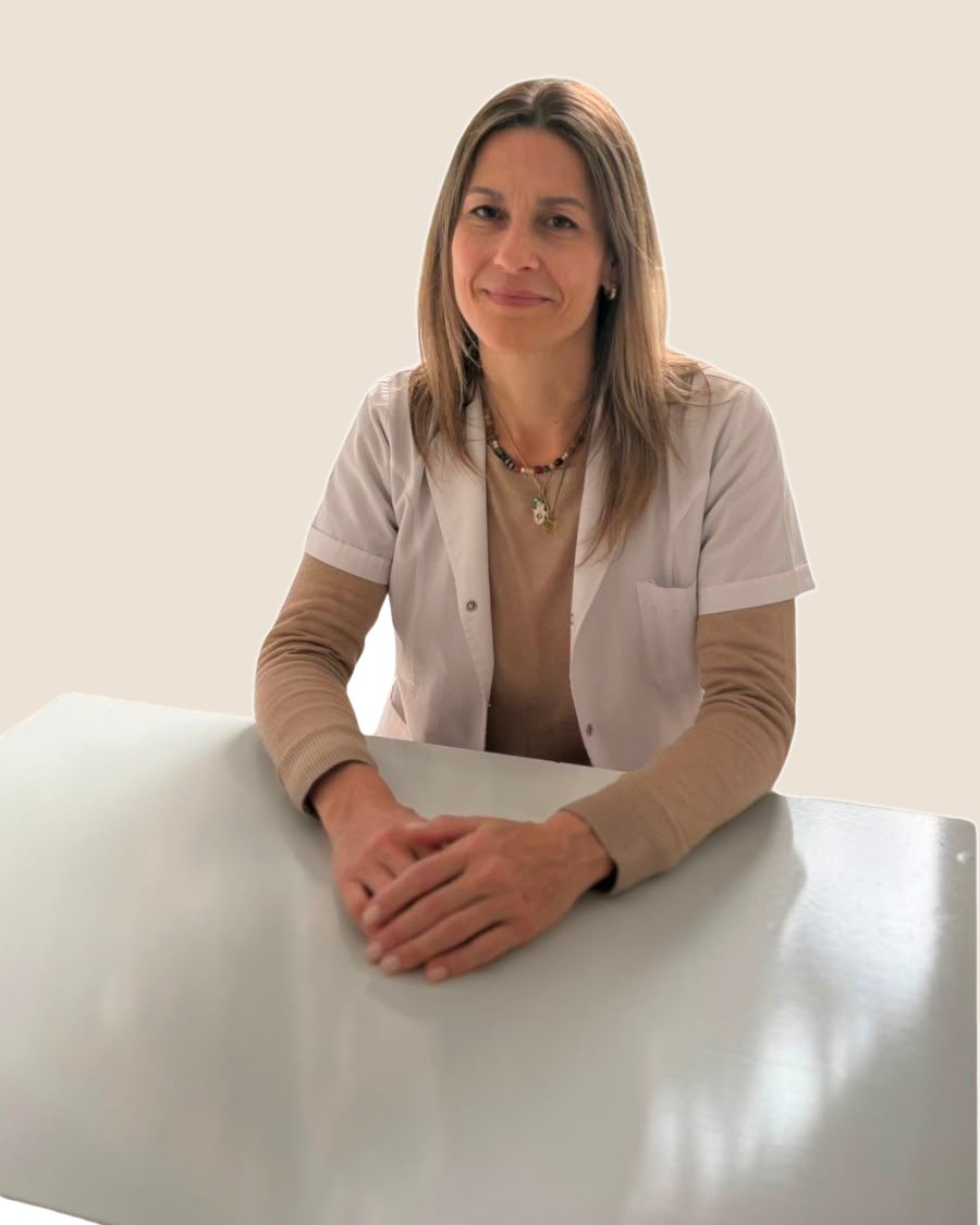 Solange Leban, licenciada en Nutrición, en su consultorio.